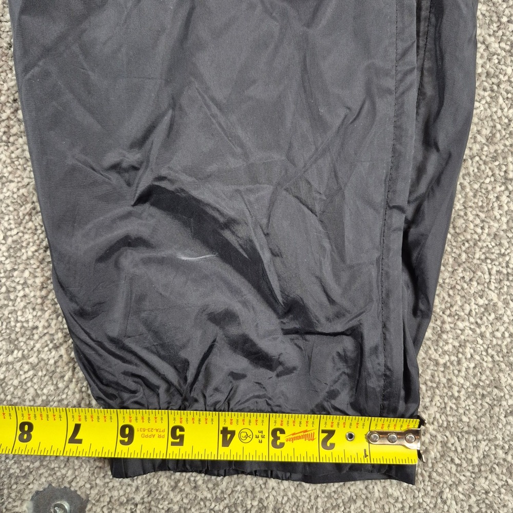 Vintage 90s Nike Track Pants Mens Large Black Nylon Windbreaker Ankle Zippers - Picture 7 of 12